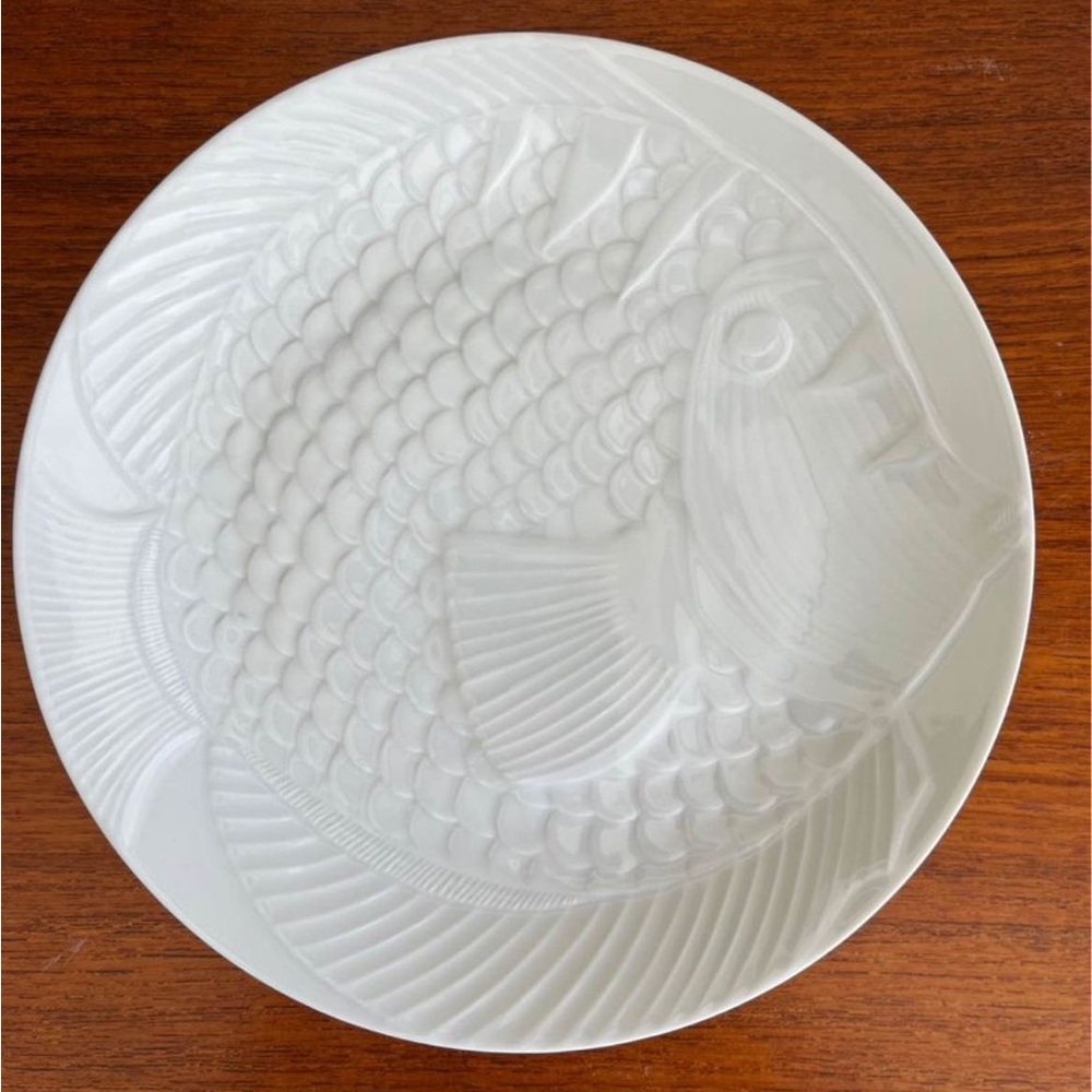 Vintage Dansk Embossed Fish Plates